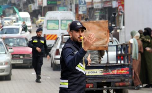 شرطي مرور في قطاع غزة