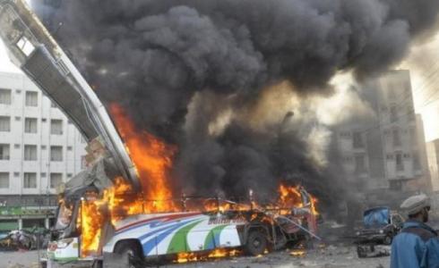 انفجار حافلة