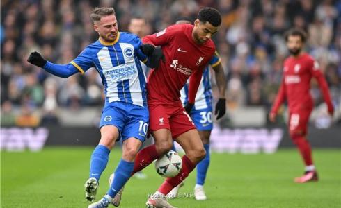 من مباراة ليفربول وبرايتون اليوم
