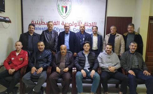 جانب من استقبال وفد الاتحاد الفلسطيني للكاراتيه القادم من الضفة