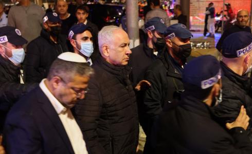 نتنياهو في مكان العملية برفقة بن غفير .. تصوير: "الفرنسية"