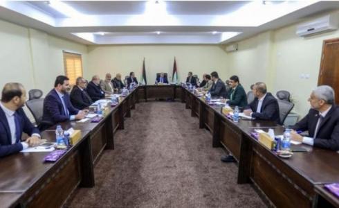 اجتماع لجنة متابعة العمل الحكومي بغزة - ارشيف