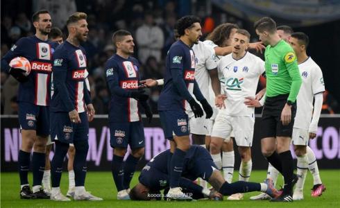 من مباراة باريس سان جيرمان ومارسيليا