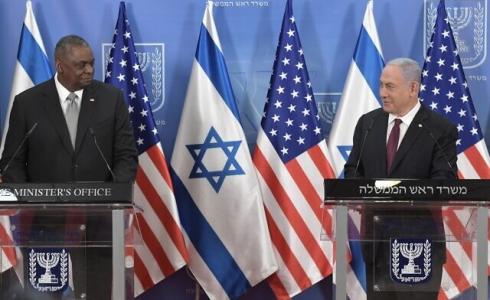 وزير الدفاع الأمريكي مع نتنياهو