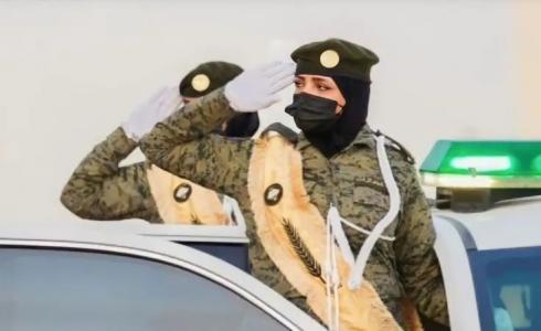 العرض العسكري لمجندات الجوازات السعودية