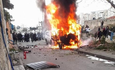 مكان الانفجار في اللد