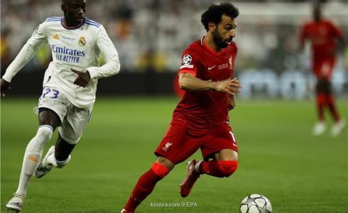 محمد صلاح لاعب ليفربول في مباراة ضد ريال مدريد