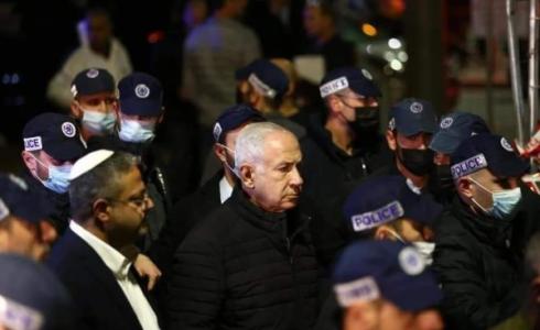 نتنياهو بن غفير محاطان بعناصر الأمن الإسرائيلية