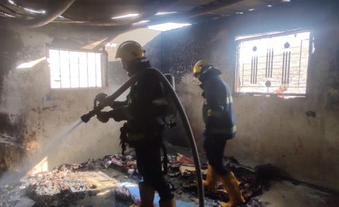 السيطرة على حريق في شقة سكنية بغزة