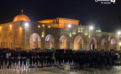 صلاة الفجر في الأقصى اليوم الجمعة
