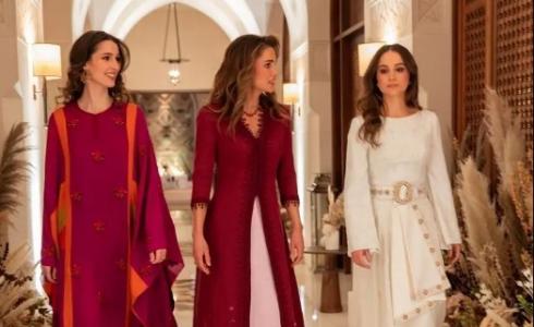 الاميرة ايمان والملكة رانيا في حفل الحناء