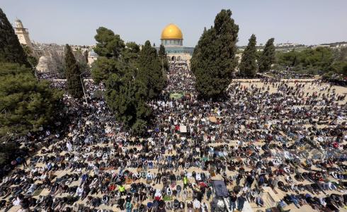 صلاة الجمعة الأولى من رمضان في المسجد الأقصى