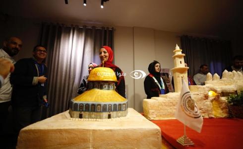 جانب من معرض في غزة بمناسبة يوم المرأة العالمي