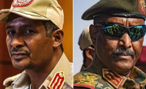 رئيس جيش السودان عبد الفتاح البرهان ومحمد حمدان دقلو زعيم الدعم السريع