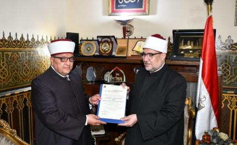 جانب من لقاء وزير الأوقاف مع نظيره المصري