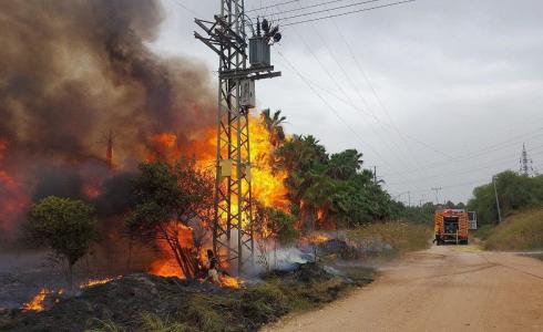جانب من الحرائق المندلعة في إسرائيل