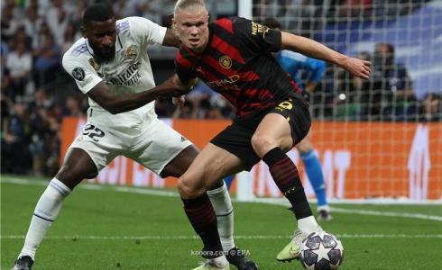 من مباراة الريال والسيتي اليوم