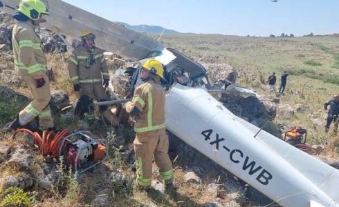 قتيل وجريح في تحطم طائرة خفيفة في الجليل