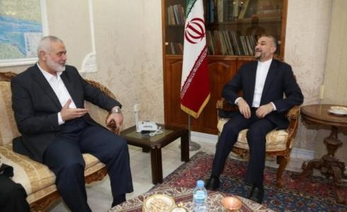 لقاء سابق بين هنية ووزير الخارجية الإيراني