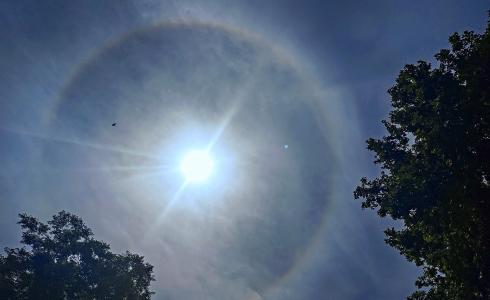 تفسير ظهور هالة حول الشمس