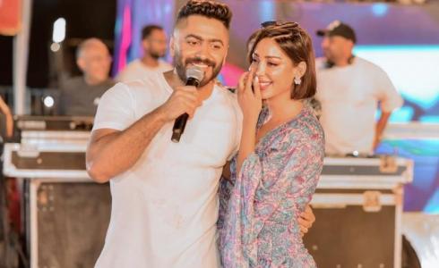 بسمة بوسيل وتامر حسني