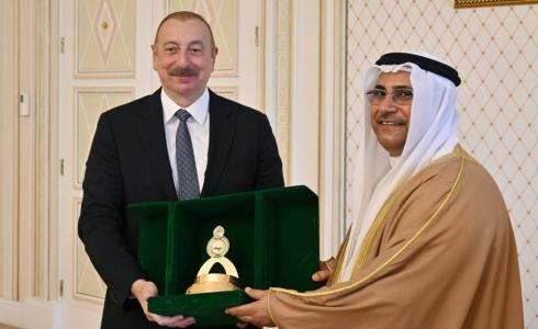 رئيس جمهورية أذربيجان يستقبل رئيس البرلمان العربي