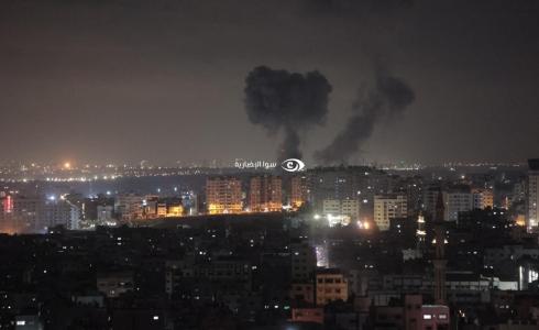 من قصف غزة الليلة