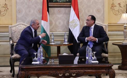 رئيس الوزراء اشتية ونظيره المصري