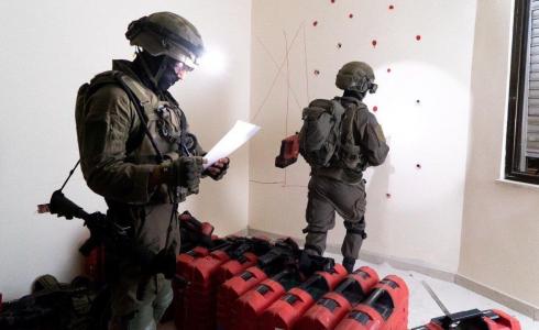 لحظة تفجير منزل في نابلس