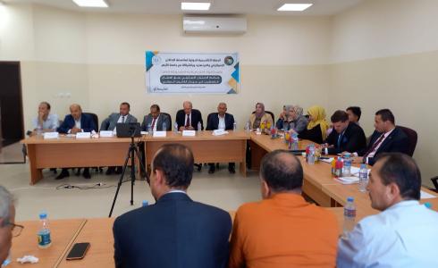 جانب من ندوة الحملة الأكاديمية الدولية لمناهضة الاحتلال