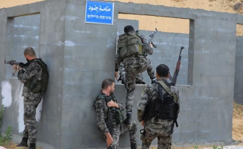 داخلية غزة تنفذ مشروع "الإغارة والقتال في المناطق المبنية"