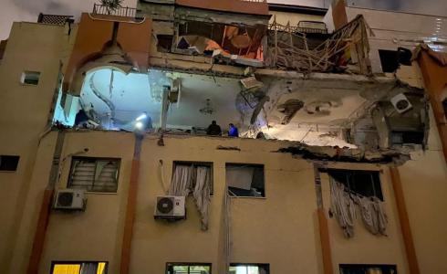 استهداف عمارة سكنية من العدوان الأخير على غزة