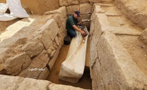 العثور على تابوت أثري في غزة