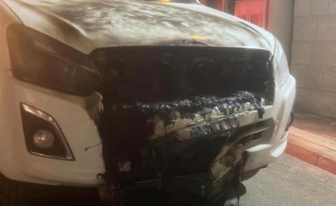 إحراق مركبات في أبو غوش