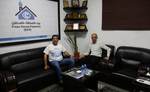 جانب من زيارة السفير خالد الحردان لمؤسسة بيت الصحافة  - فلسطين