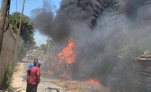 إنفجار سيارة في اللد