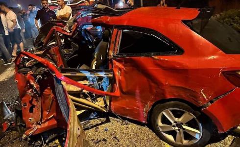 من مكان حادث السير