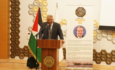 محاضرة علمية في جامعة القدس للبروفيسور جيفري أوكسيون حول أمراض المفصل الفكي الصدغي والآلام الوجهية