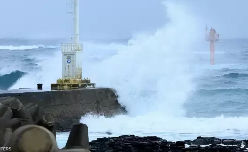 إعصار خانون في كوريا الجنوبية