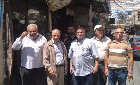 وفد الجبهة الديمقراطية يتفقد مخيم عين الحلوة اثر الأحداث المؤسفة