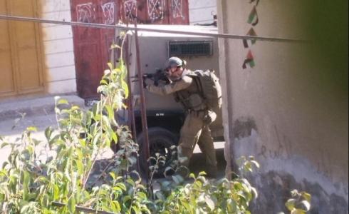 جندي إسرائيلي خلال المواجهات في بيتا جنوب نابلس