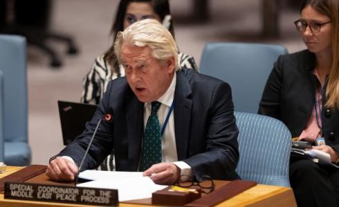 منسق الامم المتحدة الخاص لعملية السلام في الأشرق الأوسط تور وينسلاند