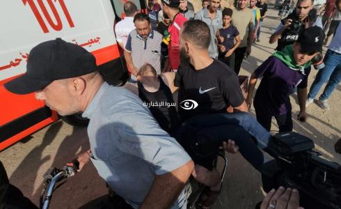 إصابة أحد الشبان على حدود غزة اليوم