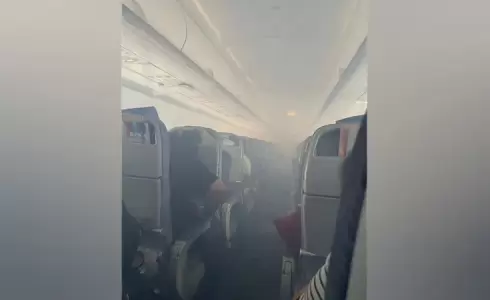 اندلاع حريق في طائرة