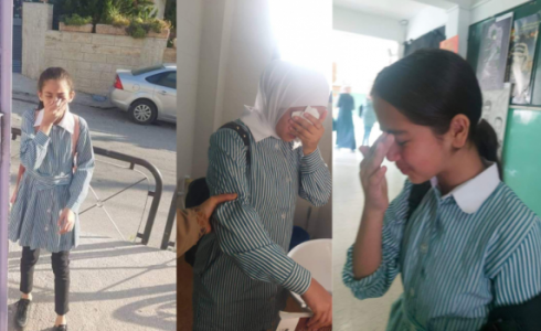 عشرات الطالبات الفلسطينيات يُصبنَا بالاختناق والسبب