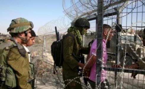 الجيش الإسرائيلي يعتقل فلسطينيين من قطاع غزة