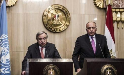 الأمين العام للأمم المتحدة ووزير الخارجية المصري