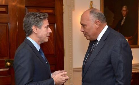 وزير الخارجية المصري شكري ونظيره الامريكي بلينكن