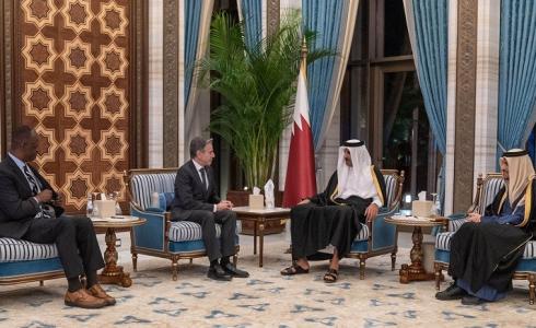 تفاصيل لقاء أمير قطر مع بلينكن حول أوضاع غزة