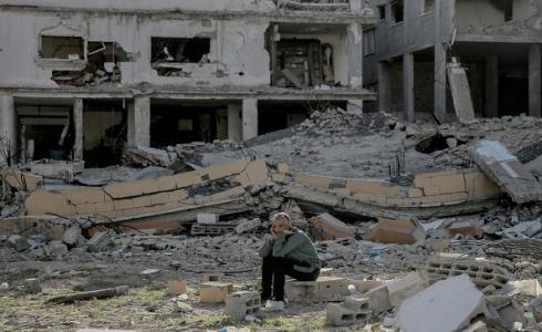 آثار القصف الإسرائيلي على قطاع غزة - أرشيف